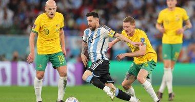 الأرجنتين تتقدم على أستراليا بهدف ميسي في الشوط الأول لمباراتهما بدور الـ 16 في كأس العالم