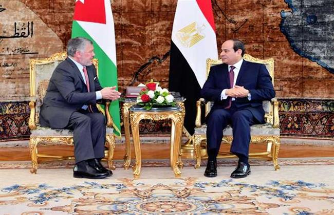 مباحثات الرئيس السيسى والملك عبدالله الثانى تتصدر الصحف 