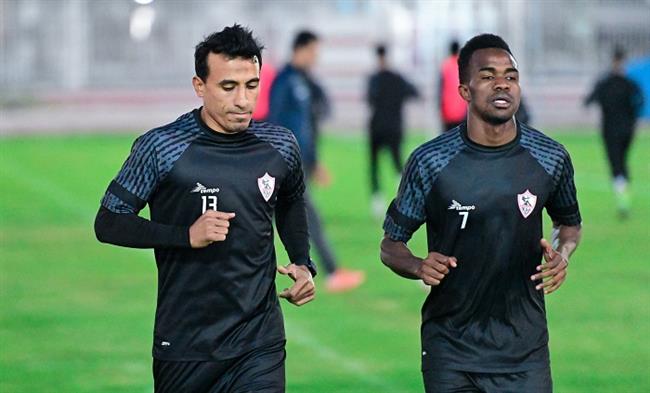 ثنائي الزمالك يؤديان تدريبات تأهيلية