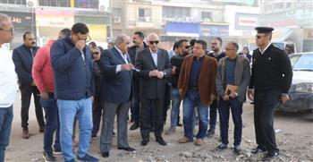 محافظ الجيزة يعاين نسب تنفيذ تغطية ترعه المريوطية 