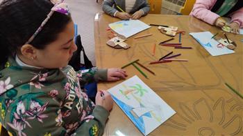   ورش رسم وأشغال يدوية ودورات تدريبية للأطفال بمكتبة مصر العامة بدمنهور