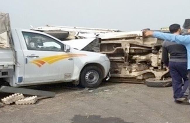 مصرع مواطن فى حادث تصادم  بكوم حمادة 