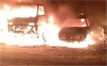   حريق هائل في جراج سيارات بالخصوص بمحافظة القليوبية