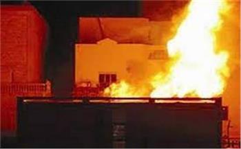   حريق هائل إثر انفجار كشك كهرباء في سوهاج