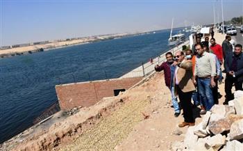 محافظ أسوان يتابع أعمال تنفيذ مشروع «ممشى مصر» لتطوير الكورنيش الجديد 