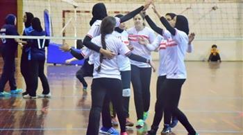 سيدات الطايرة بالزمالك تفوز على أصحاب الجياد 