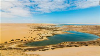   موقع شهير يبرز «واحة الفيوم» وتشبيها بشكل القلب بالصحراء المصرية