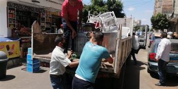 إزالة ٣٤ اعلان مخالف ورفع ٤٠ حالة إشغال  من شوارع  حي وسط الاسكندرية 