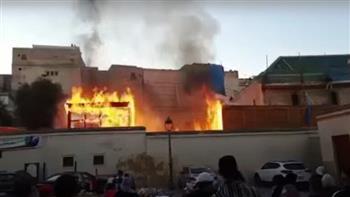 المغرب.. نشوب حريق مدمر في سوق الرصيف بمدينة فاس