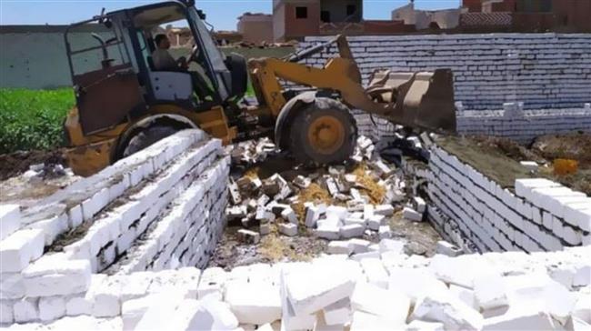 الجيزة تزيل تعديات على 15 ألف متر أراضي أملاك دولة بأطفيح
