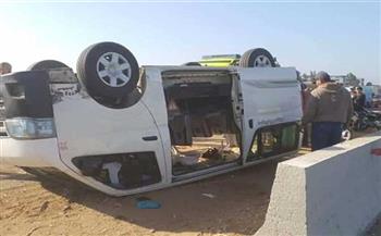   إصابة 6 أشخاص فى حادث انقلاب سيارة علي طريق الإسماعيلية الصحراوي