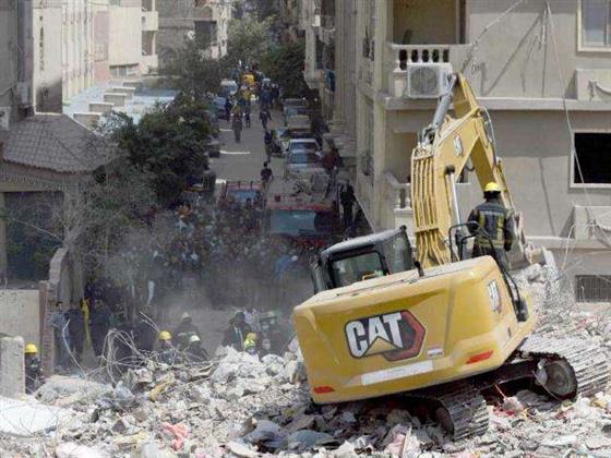 مصرع وإصابة 7 في انهيار جزئي بمبنى تحت الإنشاء في جمصة