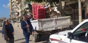غلق ٩ ورش وإزالة ٦ أكشاك مخالفة بالبحيرة  