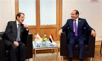   الرئيس السيسي يؤكد حرص مصر على مواصلة تفعيل التعاون والتشاور مع قبرص