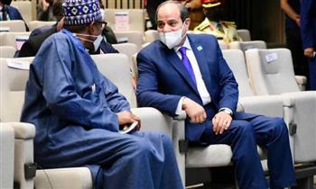   الرئيس السيسي يلتقي نظيره النيجيري خلال القمة الأوروبية الأفريقية ببروكسل
