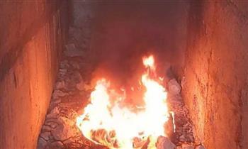 السيطرة على حريق أسفل كوبرى مؤسسة الزكاة