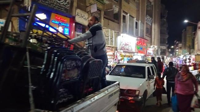 تحرير 25 محضر اشغالات خلال حملة مكبرة لتحقيق الانضباط بشوارع وميادين حي غرب.