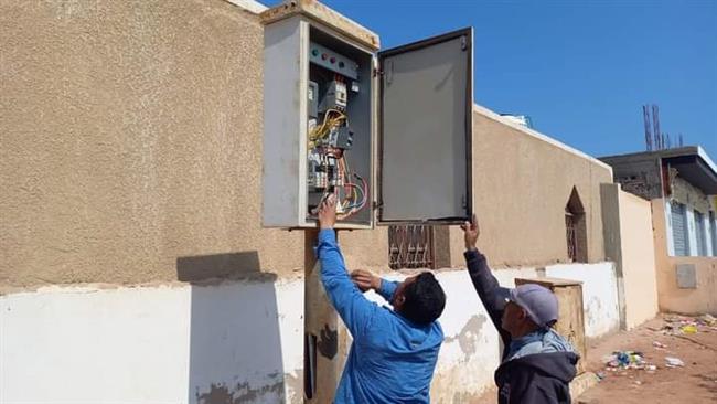 تكثيف أعمال صيانة أعمدة الإنارة وإصلاح الكابلات برأس غارب  