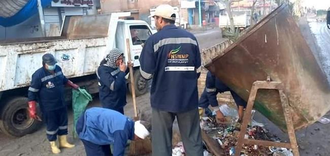 تواصل حملات النظافة وتحسين الخدمات والمرافق بسيدي سالم فى كفر الشيخ