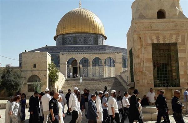 مُستوطنون يقتحمون باحات الأقصى وسط حماية من شرطة الاحتلال الإسرائيلي