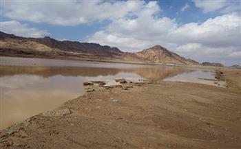   جريان السيول في 3 أودية بمناطق وسط سيناء .. والأهالي يستقبلونها بفرحة