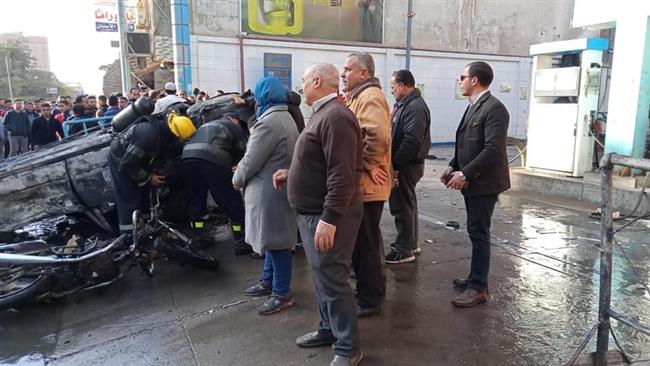 بالصور.. السيطرة على حريق بنزينة بـ«اجا» وإصابة 8 أشخاص 