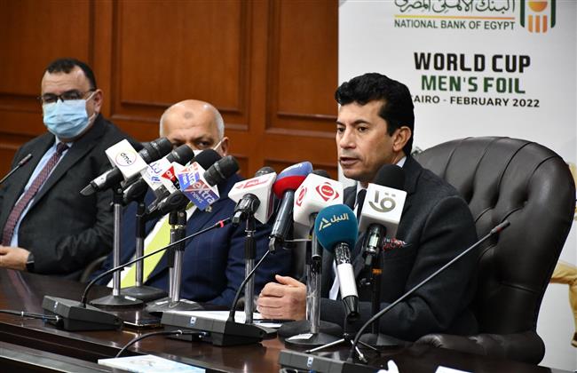 وزير الرياضة يشهد مؤتمر الإعلان عن استضافة مصر لبطولتي  العالم للشيش والرماية