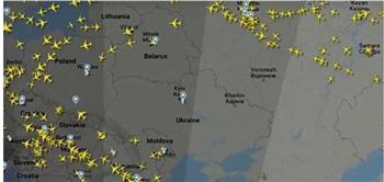   تحذير للطائرات من التحليق فوق أوكرانيا وصورة للأجواء الخالية