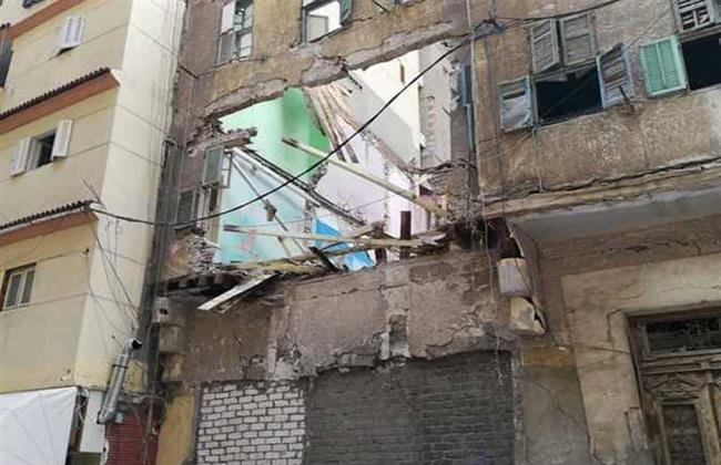 انهيار جزئى لعقار سكنى في حدائق القبة دون إصابات