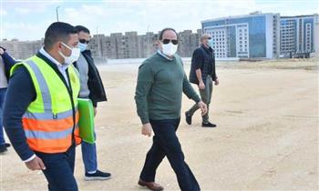   الرئيس السيسى يتفقد عددا من مشروعات تطوير القاهرة الكبرى