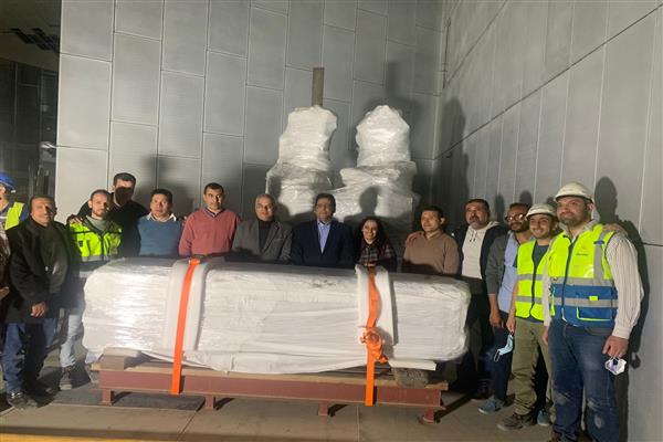 المتحف المصري الكبير يستقبل 13 قطعة أثرية ضخمة من المتحف المصري بالتحرير