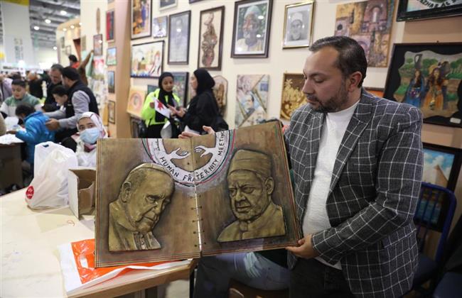 أعمال فنية للأزهر بمعرض القاهرة للكتاب احتفالا باليوم العالمي للأخوة الإنسانية