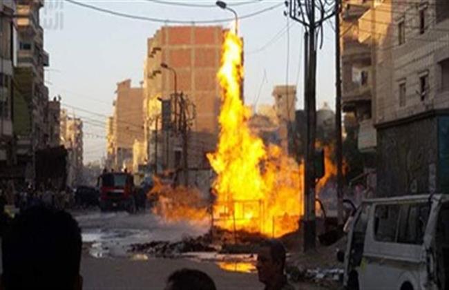 تفحم كشك سجائر بالحي العاشر في أكتوبر