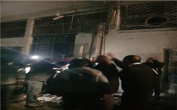 ندب المعمل الجنائي لفحص حريق مصنع أحذية في القليوبية 
