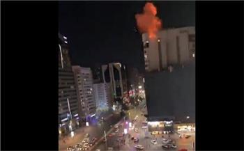   انفجار كبير بأحد الأبنية في أبو ظبي