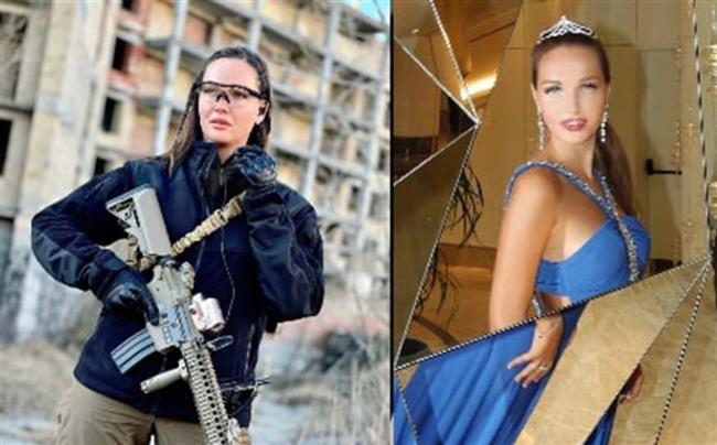 صور.. ملكة جمال أوكرانيا تتوعد الجنود الروس