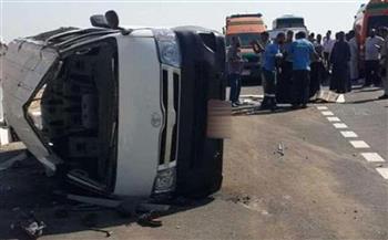   إصابة 8 أشخاص فى حادث إنقلاب سيارة بدمنهور 