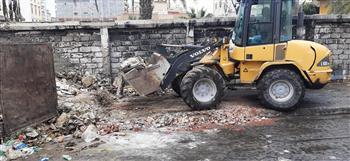 رفع ٢٨ طن مخلفات متنوعة بحي الجمرك بالإسكندرية