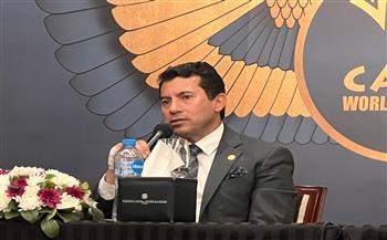 وزير الرياضة سعداء باستضافة مصر لمونديال الجمباز، واللعبة تتطور بشكل سريع