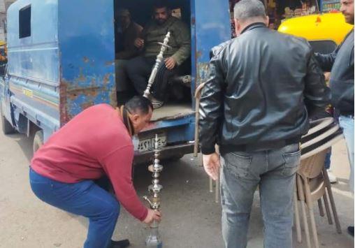 مصادرة  51 شيشة ورفع 490 حالة إشغال طريق مخالف بالبحيرة