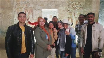   وفود أولمبياد الكليات المتخصصة بجامعة سوهاج في زيارة خاصة لمعبد «ابيدوس»