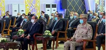   الرئيس السيسي يفتتح مجمع صالات حسن مصطفى 