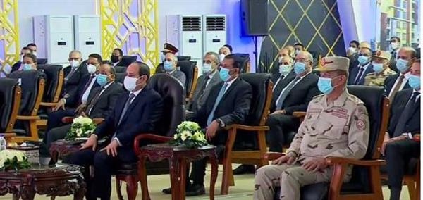 الرئيس السيسي يفتتح مجمع صالات حسن مصطفى