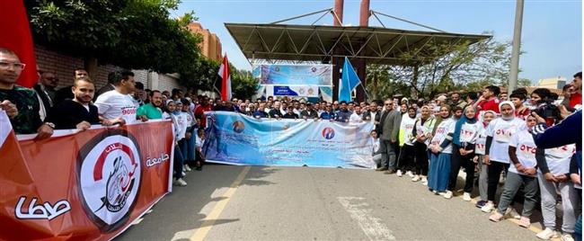 جامعة طنطا تنظم ماراثونًا رياضيًا للطلاب لدعم مستشفى "900 900" احتفالًا بيوبيلها الذهبي