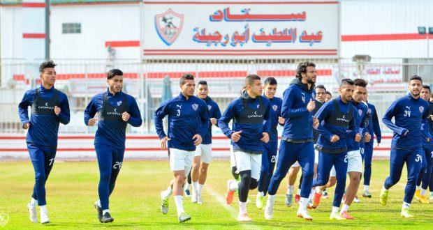 أشغال شاقة للاعبى الزمالك فى تدريبات الجماعية 
