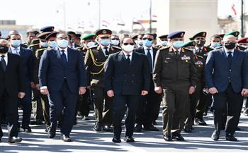  السيسى يتقدم الجنازة العسكرية للفريقين عبدرب النبى حافظ وعبدالمنعم خليل