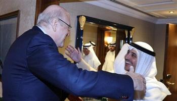   رئيس الحكومة اللبنانية يبحث مع وزير خارجية الكويت العلاقات بين البلدين
