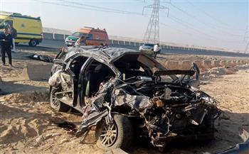   إصابة 15 شخصا في حادث تصادم أتوبيس وسيارة ملاكى بطريق شبرا بنها الحر