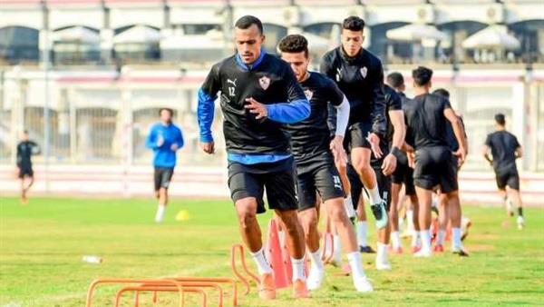 فقرة بدنية للاعبى الزمالك على هامش المران الجماعى