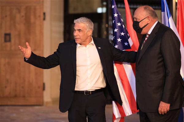 وزير الخارجية يلتقى مع نظيره الإسرائيلى